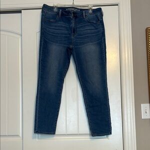 American Eagle Outfitters Dark Blue Ankle Jeans